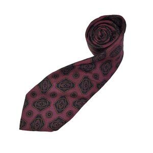 Robert Talbott Tie Mens Necktie Rose Paisley Office Preppy *Flaw‎